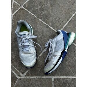 Adidas Barricade Boost Stella McCartney White Blue Tennis Sneakers Size 7.5